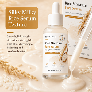 Sérum Visage au Lait de Riz Naturel ODM/OEM Hydratant Éclaircissant Améliore les Peaux Sèches et Sensibles Soin de la Peau Texture Lisse Sérum au Céramide de Riz - Product Image 4