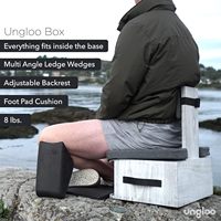 Chaise de méditation moderne pliable et écologique avec support pour le dos et les hanches/genoux, portable, légère, en papier (gris)