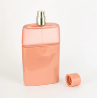 Parfum Femme Pêche Mat Bouteille Rectangulaire Bicolore Bouchon Doré Gaufré Effet Givré Audacieux Tenace pour la Nuit
