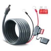 Câble d'alimentation directe Starlink Mini, 5m/16,4ft, 18 AWG avec porte-fusible, 12V-48V, bornes annulaires pour VR/Bateau/Solaire.