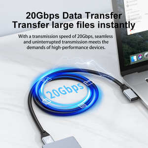 Cavo USB Type-C ULT-unite USB3.2 Placcato Oro 240W 5A Ricarica Rapida Intrecciato in PVC 0.5m 1m 2m 3m Forma a L - Product Image 3