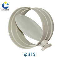 Régulateur d'air circulaire électrique en PP moulé par injection, manuel, résistant à la corrosion, pour l'évacuation des gaz