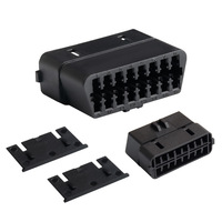 Ensemble de prise femelle OBDII universelle avec boîtier et bornes pour diagnostic automobile