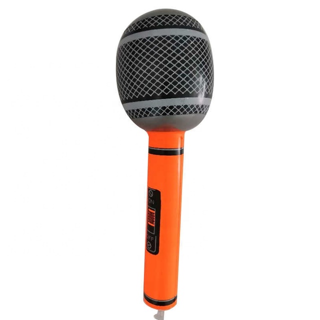 10PCS Funny Microphone Swimming Pool Fun Inflatable Microphone Toy Blow up Singing Birthday Disco Party Supplies Random Color