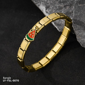 Nueva <span class=keywords><strong>Pulsera</strong></span> de Acero Inoxidable con Baño de Oro de 18K de Alta Calidad, Diseño de Fresa de la Serie Frutas, Joyería de Moda 2026 - Product Image 3
