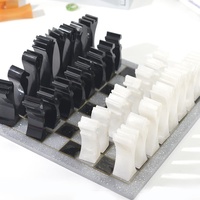 Nuovo Design: Stampi in Silicone Bianchi Ecologici a 2 Pezzi per Set di Scacchi Creativi in Resina Epossidica