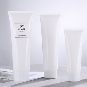 สัมผัสนุ่มความรู้สึก PE พลาสติก PLA บรรจุภัณฑ์หลอดเครื่องสำอางสีขาวสำหรับล้างร่างกายผมล้างหลอด3-400Ml - Product Image 3
