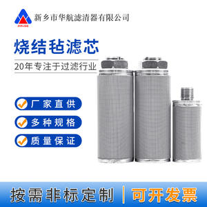 Élément filtrant en maille frittée en acier inoxydable 316L personnalisable chargeur sous vide avec cartouche filtrante à filetage externe - Product Image 4