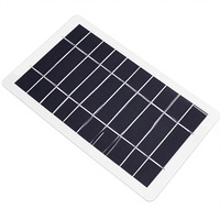 Chargeur solaire USB blanc 5W 5V, kit de panneaux solaires portables, charge de caméra, téléphone portable, camping, randonnée, voyage en plein air