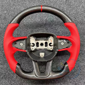 Volante de Fibra de Carbono con LED y Cuero Perforado para Dodge <span class=keywords><strong>Challenger</strong></span> Charger SRT Hellcat Ram Scat Pack RT Durango 2013-2023 - Product Image 6