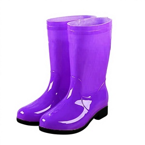 Nouvelles bottes de <span class=keywords><strong>pluie</strong></span> imperméables en PVC pour femmes, mi-hautes, antidérapantes, à bout rond, pour toutes les saisons, pour le travail en cuisine - Product Image 1