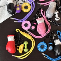Accessoires de mode : Porte-clés en PVC en forme de gant de boxe, mini kettlebell, plaque de musculation, sac de sport, décoration de salle de sport