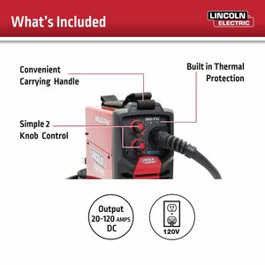 Soldadora Portátil Lincoln Electric Weld-Pak 90i Fc 120V con Alimentación de Alambre y Correa para el Hombro para Uso Residencial - Product Image 4