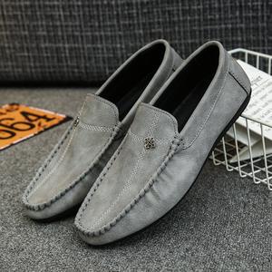 Zapatos Casuales de Piel de Primera Calidad para Hombre, Estilo Británico, con Suela Suave, para Conducir, Sin Cordones, Primavera 2021 - Product Image 3