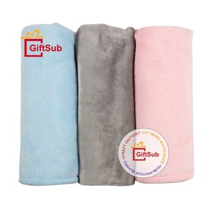 Couverture bébé personnalisée en polaire 30*40 pouces, en flanelle super douce, blanche unie, en polyester, pour impression par sublimation - Product Image 3