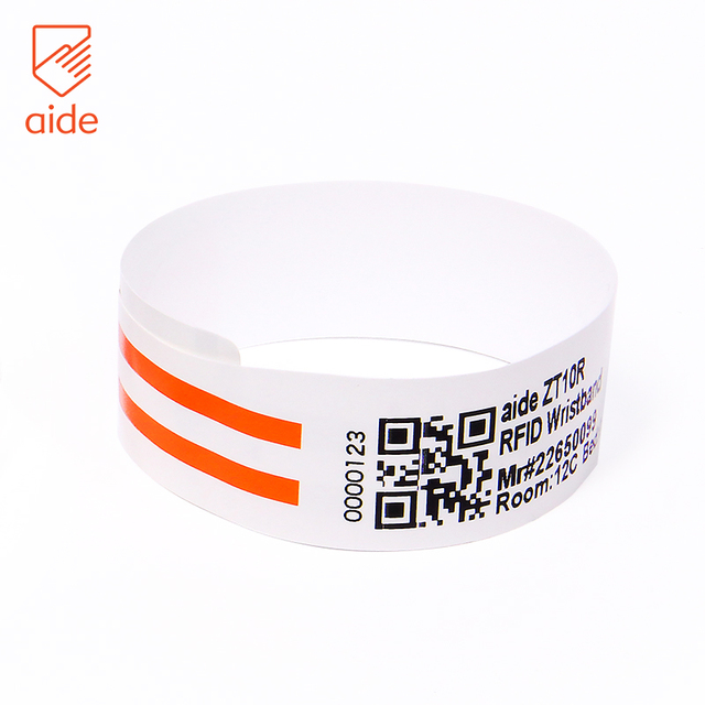 Wholesale Waterproof Thermal Roll Wristband Compatible Barcode Qr Nfc Medical Id Bracelet for Adult Kids Patient Identification