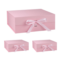 Benutzer definiertes Logo Rosa Luxus Magnetisch Faltbare Verpackungs box Magnet verschluss Karton Schuhe Kleidung Bekleidung Versand kartons