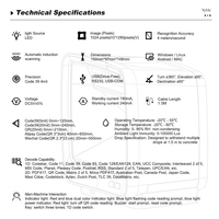 Escáner de Código de Barras Omnidireccional 2D de Escritorio SYBLE XB-8809H con Soporte, Lector de Códigos QR con Cable
