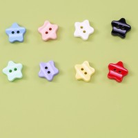 Kancing Resin Bintang Lima Berbagai Warna 2 Lubang 20L 24L 28L 32L Ukuran Dapat Disesuaikan untuk Sweater dan Mantel