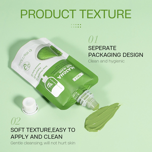 <span class=keywords><strong>Limpieza</strong></span> <span class=keywords><strong>facial</strong></span> Anti acné Control de aceite Calmante Hidratante Natural Matcha Mascarilla de barro 80g - Product Image 4