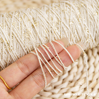 Fancy Metallic Glitter Yarn Imitation Linen Polyester Rope Texture Yarn for Hand & Machine Knitting Hat