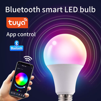Ampoule intelligente Tuya Smart Life 5000K lumière du jour, application d'assistant pour maison intelligente, commande vocale, intensité variable, 9W AC B22 E26 E27 LED WiFi