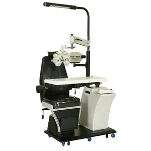 Unidad de mesa de optometría, unidad oftálmica médica con mesa y silla, 2 uds., 2 uds.