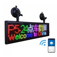 Affichage LED de voiture de défilement de messages mobiles P5 RGB Wifi Programmable Bus Destination Sign Board publicité affichage LED en cours d'exécution