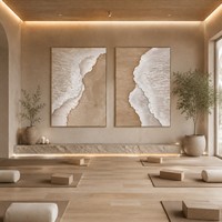 Décoration d'intérieur, peinture à l'huile sur toile, paysages marins modernes, vagues océaniques, plage, art mural texturé 3D fait à la main en plâtre