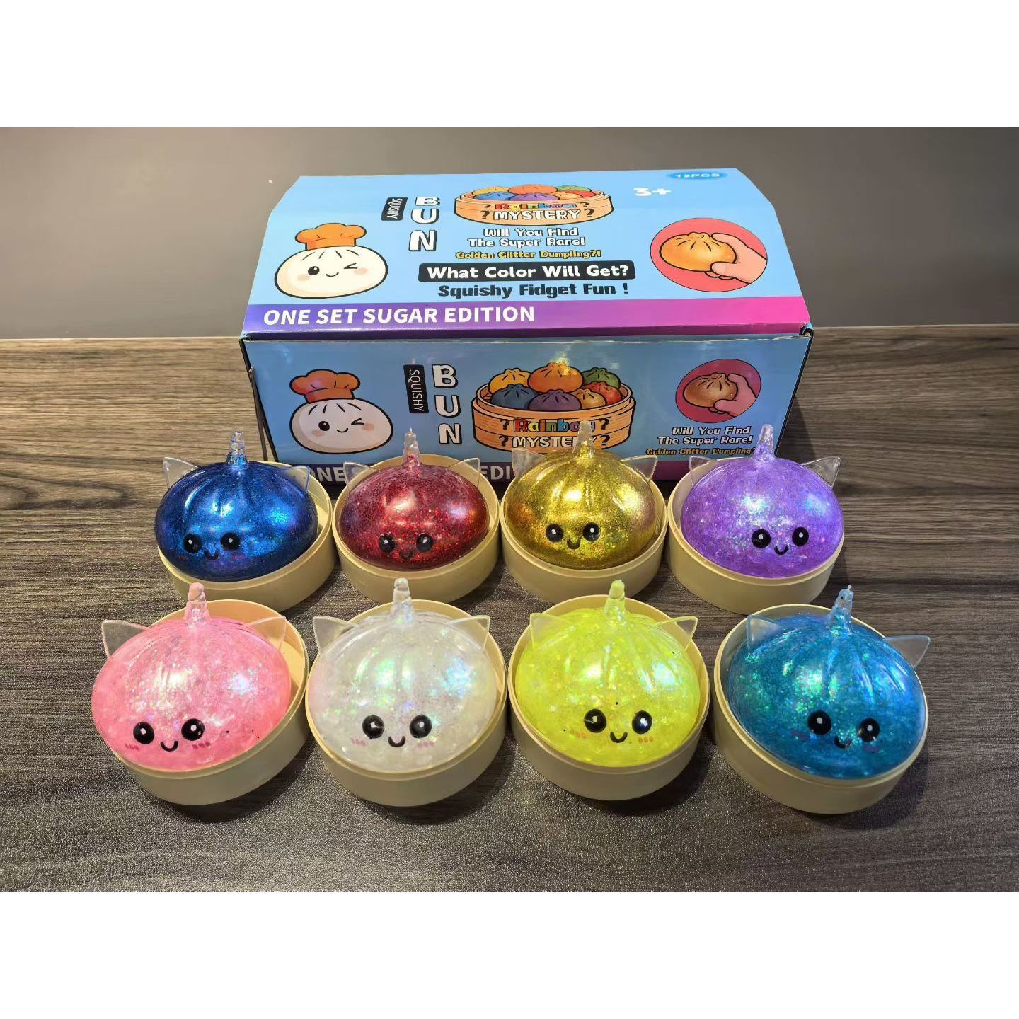 Chignon de perles éclatantes de licorne de 8,5 cm