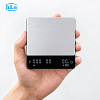 Timbangan Kopi Digital dengan Timer 0.1g Presisi Tinggi Timbangan Espresso Tipe-C Isi Ulang Timbangan Dapur Makanan