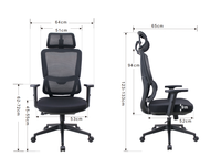 Chaise de bureau ergonomique en maille moderne bon marché avec appui-tête