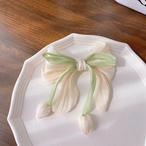 Nuevo Pasador de Pelo con Lazo de Tulipán, Accesorio para el Cabello para Bodas y Fiestas para Mujeres - Product Image 5