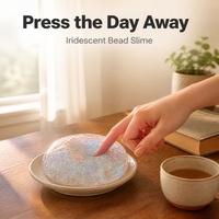 Slime perlé irisé finition nacrée, extensible et fluide, doux à presser, pour le bureau et la maison