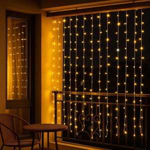 Guirlande lumineuse Gloca 200 LED 2m x 2m, fil blanc, blanc chaud, IP65, éclairage de fête intérieur/extérieur - Product Image 4