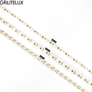 ไฟแถบ LED แบบยืดหยุ่น ขนาด 3/4/5/6 มม. สำหรับ PCB 160LED SMD2835 DC12V ความสว่างสูง CRI สูง ตัดได้ทุกๆ 18.75 มม. ดีไซน์บางเฉียบสำหรับตู้ - Product Image 2