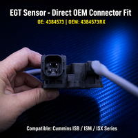 Capteur de température des gaz d'échappement 4384573 4384573RX, compatible avec le thermocouple Cummins ISB QSB