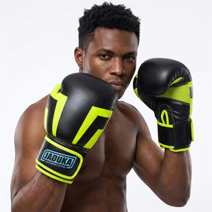 Guantes de boxeo personalizados de alto rendimiento en negro y verde lima, guantes para saco de boxeo, guantes de combate para profesionales adultos. - Product Image 6
