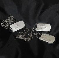 Collares con Placas de Identificación Personalizadas al por Mayor, de Acero Inoxidable y Silicona, con Nombre, Logotipo, Etiquetas Tácticas Militares para Perros
