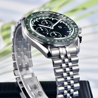 Montre chronographe à quartz pour homme PAGANI DESIGN PD-1816, sport et luxe, cadran à aiguilles, acier inoxydable, verre saphir, coffret cadeau