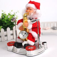 Vente en gros Nouveau Père Noël créatif exquis de haute qualité jouant du saxophone Jouets en peluche pour enfants pour la maison Ornements