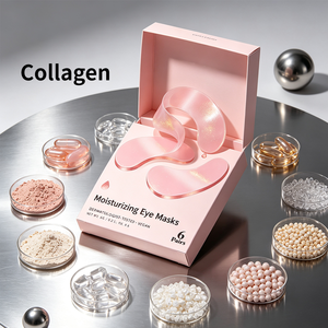 Mascarilla de hidrogel de colágeno rosa personalizada, certificada por la CE, hidratante, nutritiva y absorbible para el contorno de ojos, para piel normal. - Product Image 2
