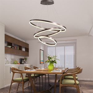 JYLIGHTING Décoration d'intérieur, luminaires suspendus, anneaux circulaires, lampes suspendues LED pour salon, chambre à coucher, salle à manger, lampe suspendue - Product Image 4