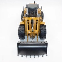 Camion chargeur télécommandé HUINA 1583 2.4G 1/14 24 canaux en alliage avec chargeur, véhicule de transport, bulldozer RC