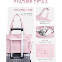 Sac fourre-tout matelassé léger et portable, imperméable et antivol, avec fermeture éclair, couleur unie, pour ordinateur portable 15,6 pouces, idéal pour les voyages