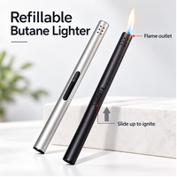 Ensemble de briquet électrique USB en métal de luxe et d'accessoires pour bougies, personnalisable avec logo