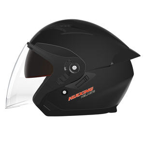 Casques de <span class=keywords><strong>moto</strong></span> à visage ouvert pour hommes et femmes, quatre saisons, double miroir, ABS, demi-casques - Doublure en mousse à dégagement rapide - État neuf - Product Image 2