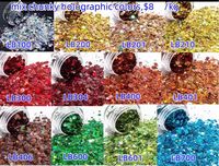 Paillettes en vrac populaires, sac de 1 kg, vente en gros, mélange holographique de paillettes épaisses pour globe de neige, tasses, cadeaux DIY, artisanat