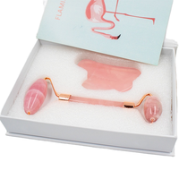 Rouleau de massage en jade, planche Gua Sha, soin des yeux, coffret cadeau avec logo personnalisé et technologie de meulage et de polissage