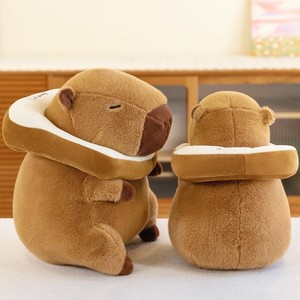 Venta al por mayor de fábrica: Juguetes de peluche de capibara de 23 cm con bufanda, muñecos de dibujos animados, regalos para niños - Product Image 4